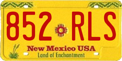 NM license plate 852RLS