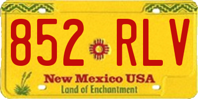 NM license plate 852RLV