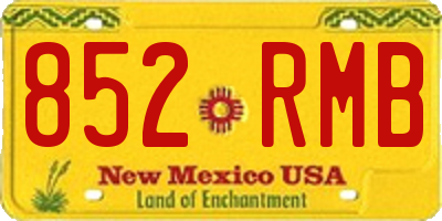 NM license plate 852RMB