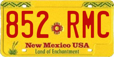 NM license plate 852RMC