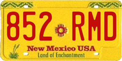 NM license plate 852RMD