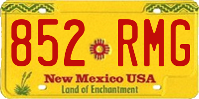 NM license plate 852RMG
