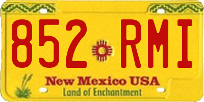 NM license plate 852RMI