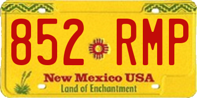 NM license plate 852RMP