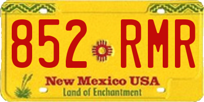 NM license plate 852RMR