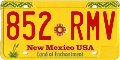 NM license plate 852RMV