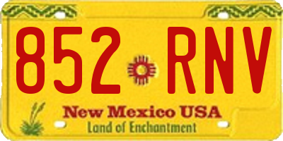 NM license plate 852RNV