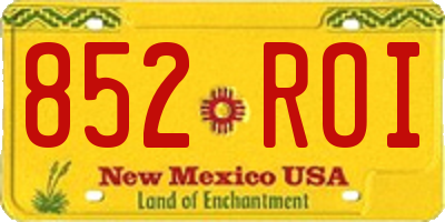 NM license plate 852ROI