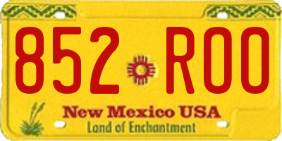 NM license plate 852ROO