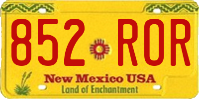 NM license plate 852ROR