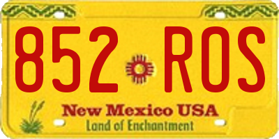 NM license plate 852ROS