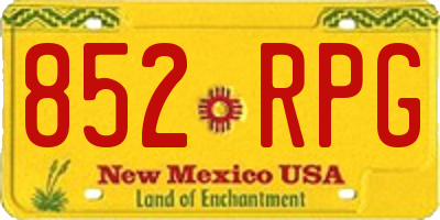 NM license plate 852RPG