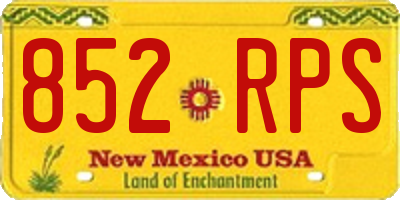 NM license plate 852RPS