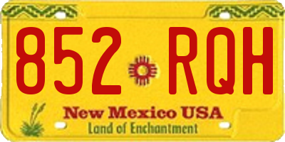 NM license plate 852RQH