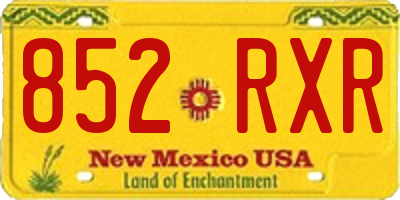 NM license plate 852RXR