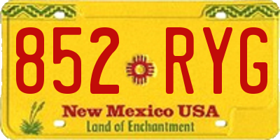 NM license plate 852RYG