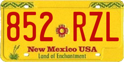 NM license plate 852RZL