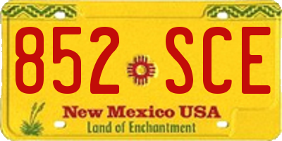 NM license plate 852SCE