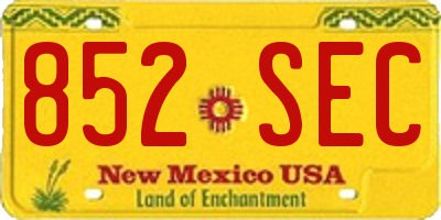 NM license plate 852SEC