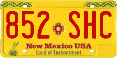 NM license plate 852SHC