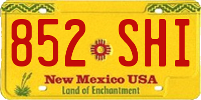 NM license plate 852SHI