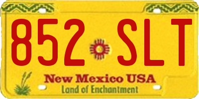 NM license plate 852SLT