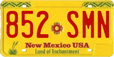 NM license plate 852SMN