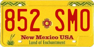 NM license plate 852SMO