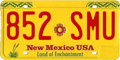 NM license plate 852SMU