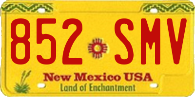 NM license plate 852SMV