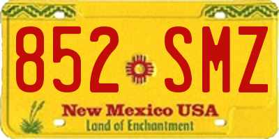 NM license plate 852SMZ