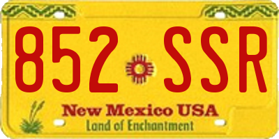 NM license plate 852SSR