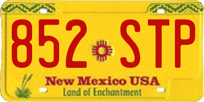 NM license plate 852STP