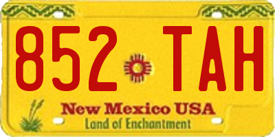 NM license plate 852TAH