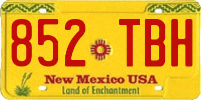 NM license plate 852TBH
