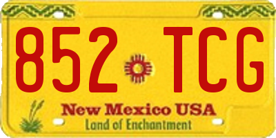 NM license plate 852TCG
