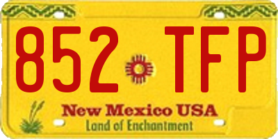 NM license plate 852TFP