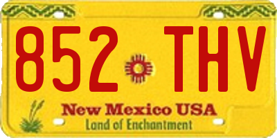 NM license plate 852THV