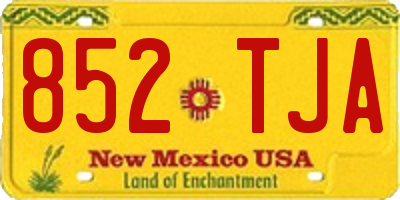 NM license plate 852TJA
