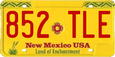 NM license plate 852TLE