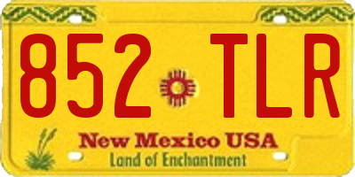 NM license plate 852TLR