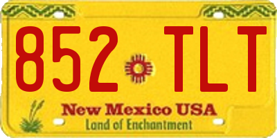 NM license plate 852TLT