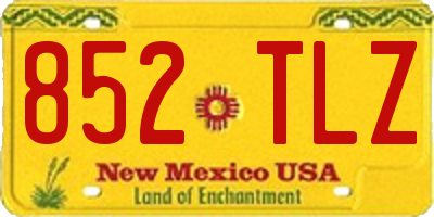 NM license plate 852TLZ
