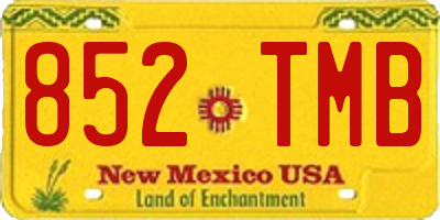 NM license plate 852TMB