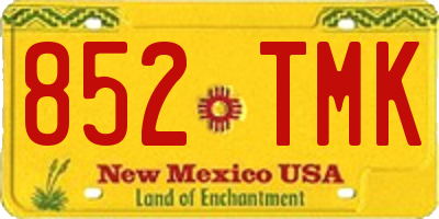 NM license plate 852TMK