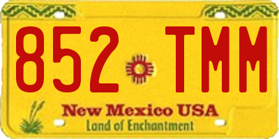 NM license plate 852TMM