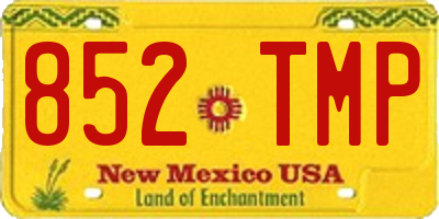 NM license plate 852TMP