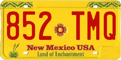 NM license plate 852TMQ