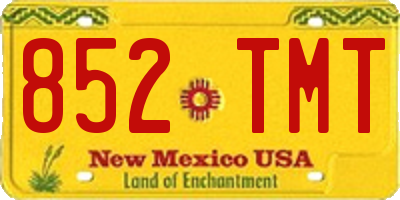 NM license plate 852TMT