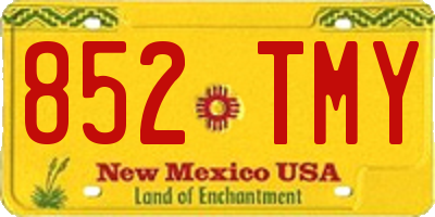 NM license plate 852TMY